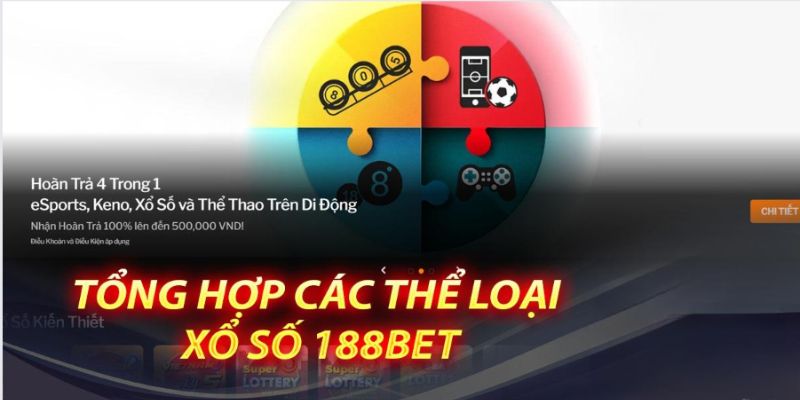 Các loại hình được yêu thích nhất trên sảnh xổ số 188bet