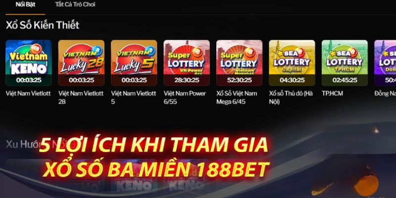 Xổ số 188bet đảm bảo an toàn, uy tín cho hội viên